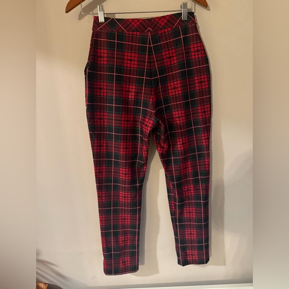 Blackmilk "TARTAN RIBBON CUFFED PANTS - LIMITED" Size small - Picture 3 of 6